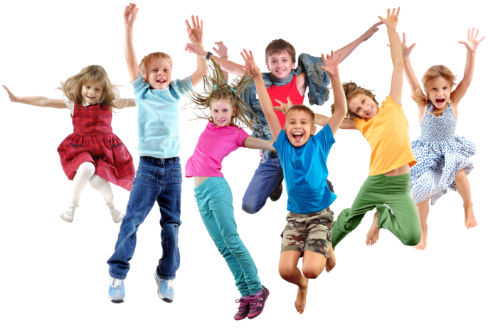 Springende Kinder