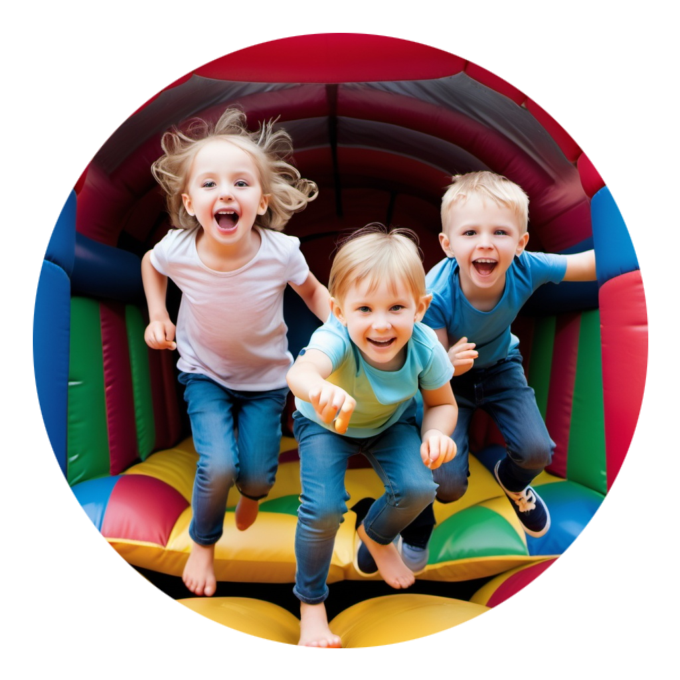 Hüpfende Kinder
